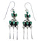 Southwestern Turquoise Silver Hook Dangle Earrings Jewelry RX56402